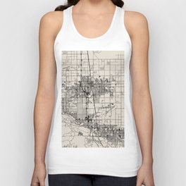 Lancaster USA - Aesthetic City Map - Black and White Unisex Tank Top
