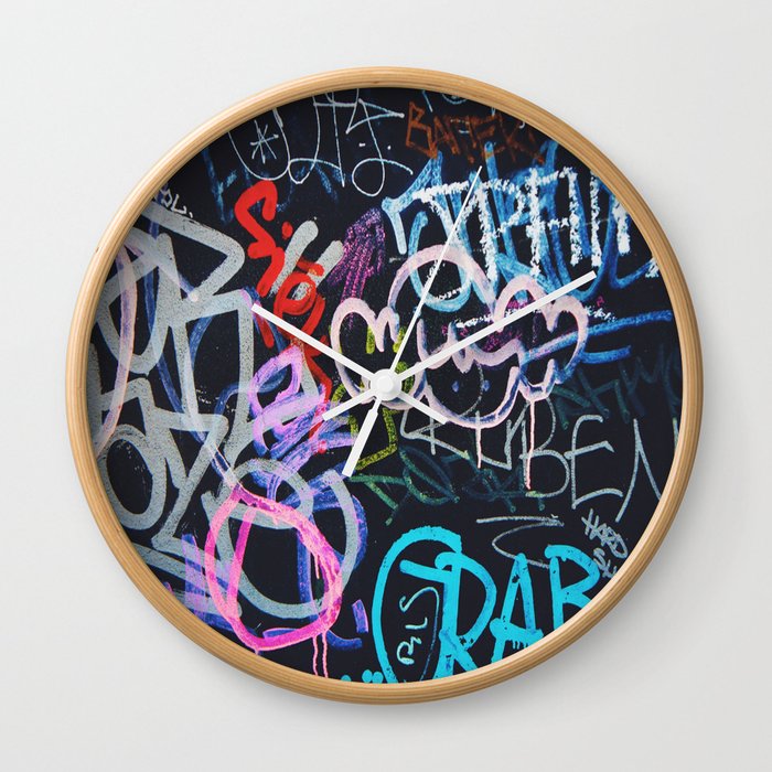 Graffiti Writing Wall Clock