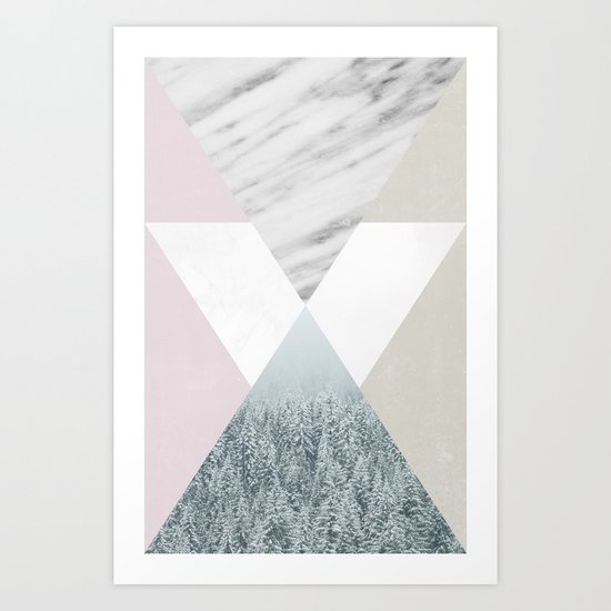Into the snow Art Print