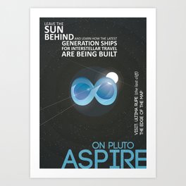 Aspire | Pluto Travel Poster Art Print
