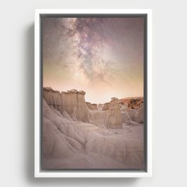 Milky Way Stars Canyon Framed Canvas