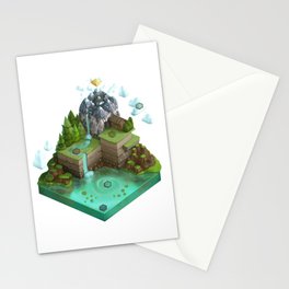 Isometric Board Game World (white background) Stationery Cards