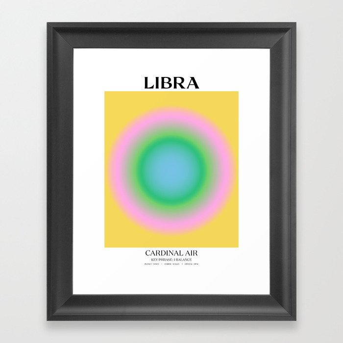 Libra Gradient Print Framed Art Print