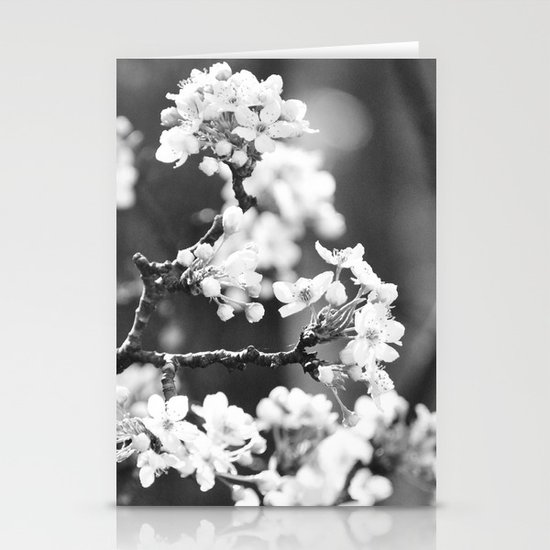 Pear Blossom B/W Stationery Cards