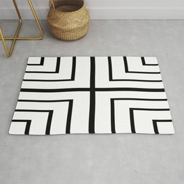 Square - Black and White Rug