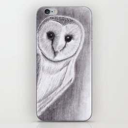 Barn Owl Pencil Drawings iPhone Skin