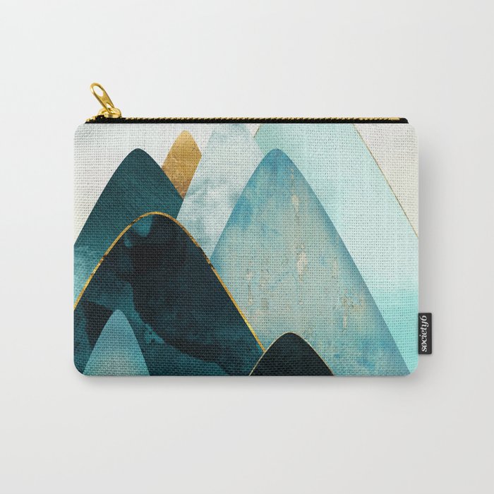 Gold and Blue Hills Carry-All Pouch