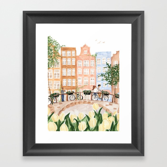 Amsterdam in the Spring Framed Art Print
