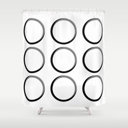 minimal circles Shower Curtain