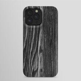 Black and white wood iPhone Case