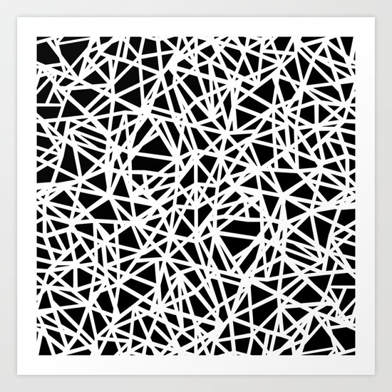 Ab Upside down Black Art Print