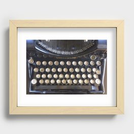 Vintage Typewriter Recessed Framed Print