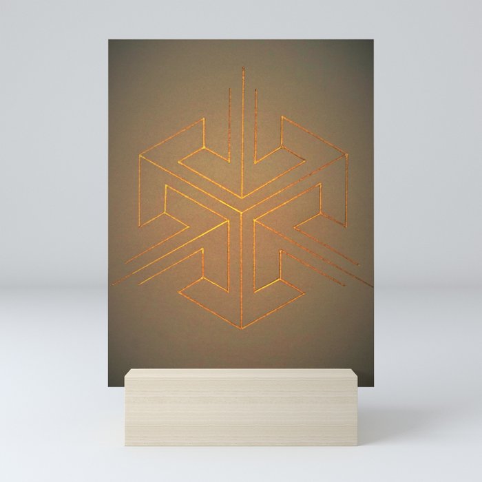 golden pattern Mini Art Print
