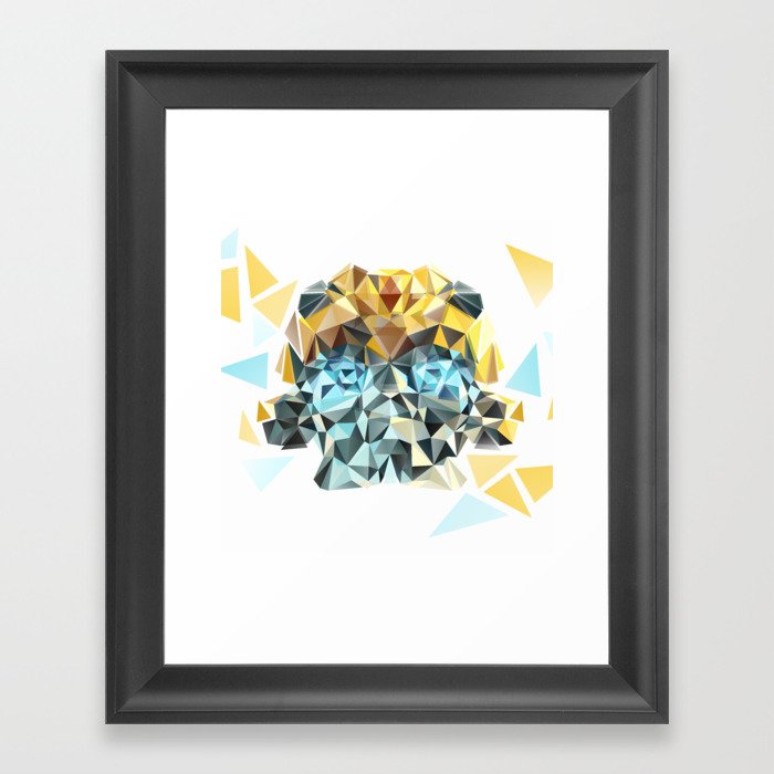 Bumblebee Low Poly Portrait Framed Art Print