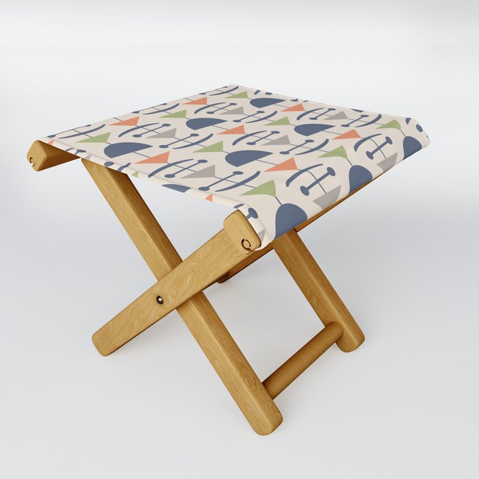 Retro Mid Century Modern Abstract Mobile 690 Folding Stool