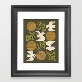 Pine Forest Doves Framed Art Print