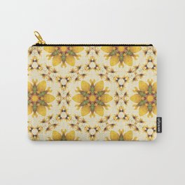 Geometric Pattern Based on Gloriosa Daisy Pattern Carry-All Pouch