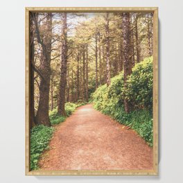 Foggy Forest Path | Travel Photography | Oregon Coast Serving Tray