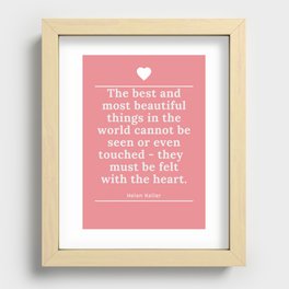 Helen Keller quote Recessed Framed Print