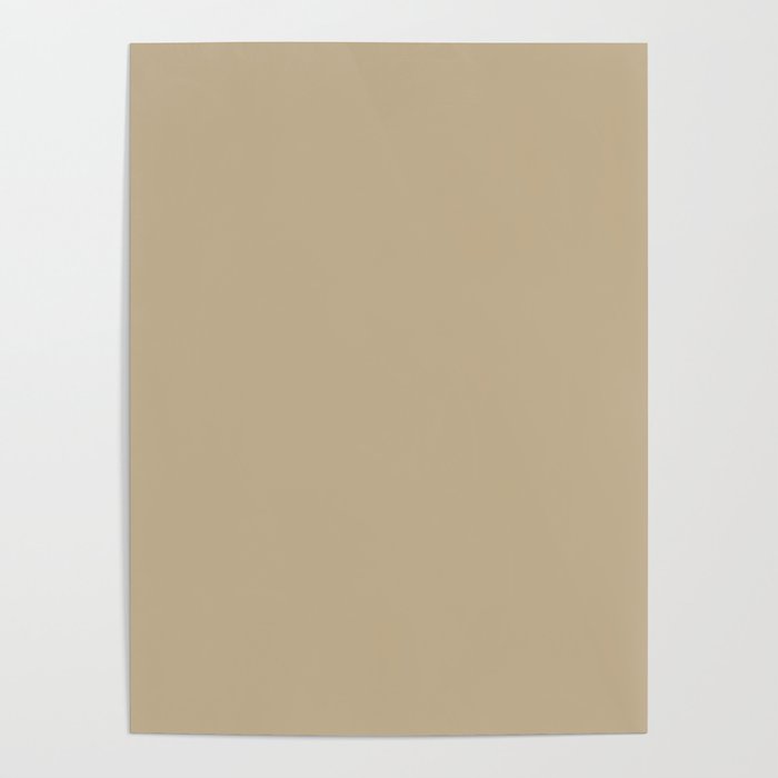 Khaki Solid Color Simple One Color Poster