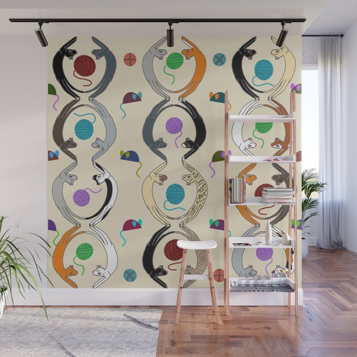 Play Time Cats Wall Mural