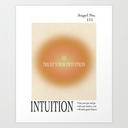 Angel Number 111 Intuition Poster Art Print