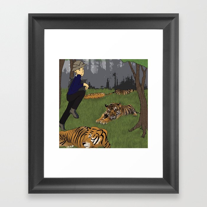 Tiptoeing through Tigers Framed Art Print