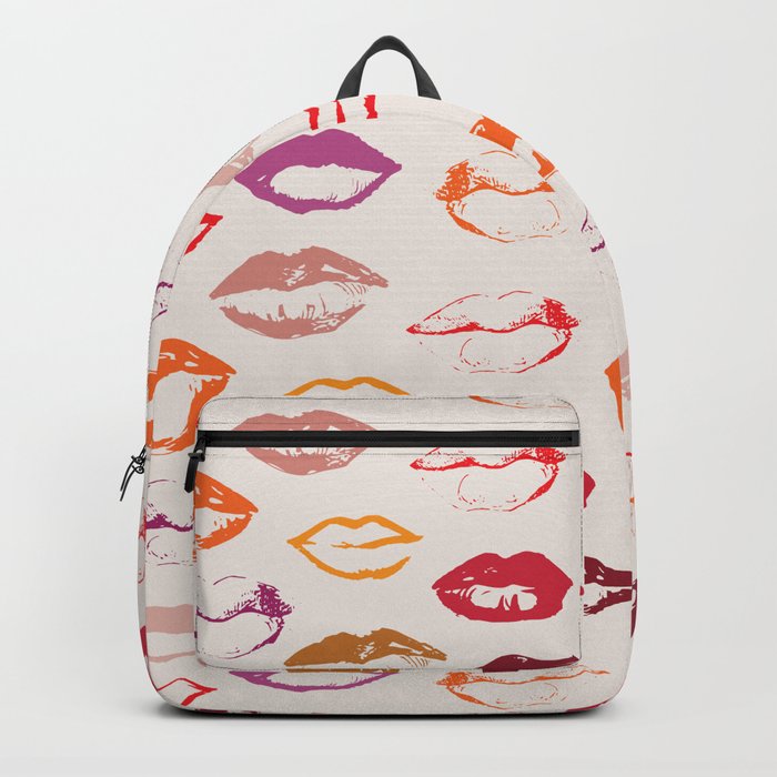 Lips Pattern Backpack