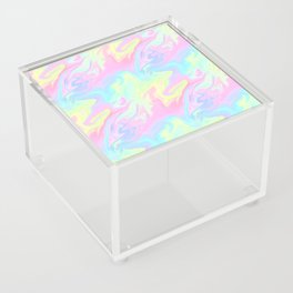 Colorful Iridescent Swirls Pattern Acrylic Box