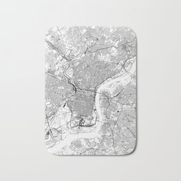 Philadelphia White Map Bath Mat | Map, Graphicdesign, City, Abstract, Line, Road, Pattern, Maps, Minimal, Popular 