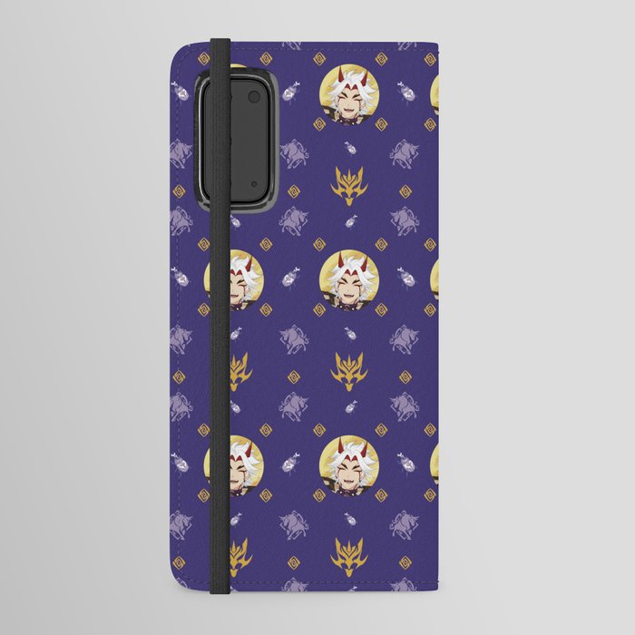 Genshin Itto Pattern Android Wallet Case