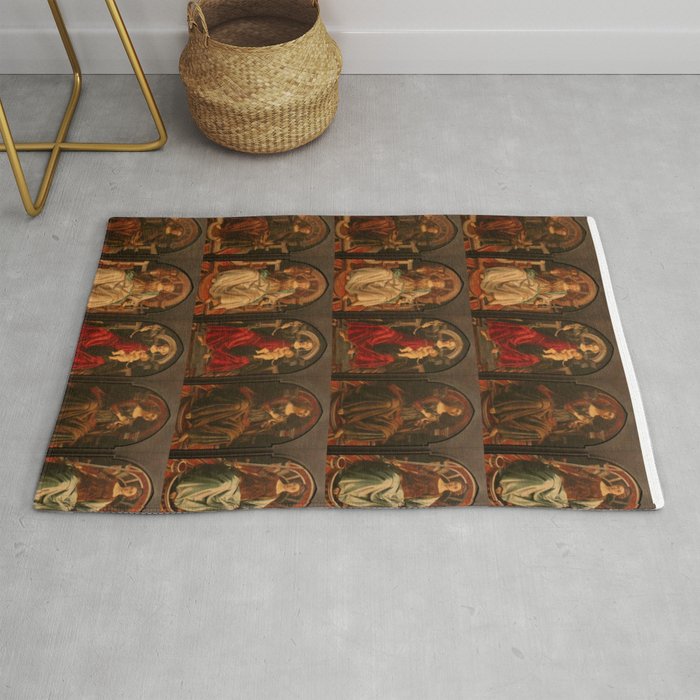 Sandro Botticelli and Piero del Pollaiolo "Theological and cardinal virtues" Rug