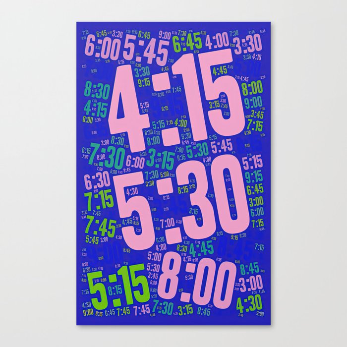 Pace run , number 026 Canvas Print