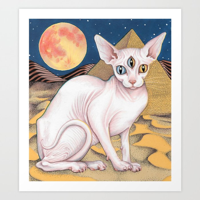 Sphinx Cat Art Print