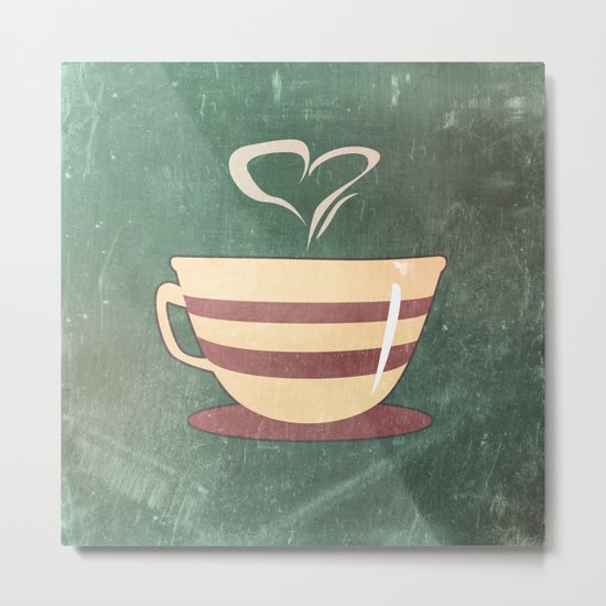 Coffee is love illustration Metal Print