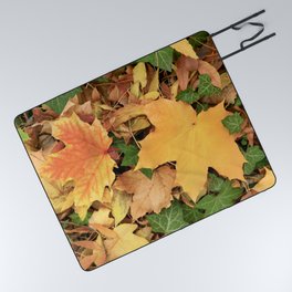 Leaves in natural color Picnic Blanket