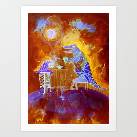 tea time on Mars Art Print