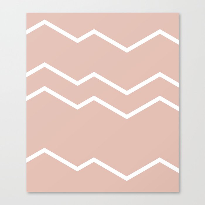 Geometric Minimalist Wave Pattern Art Print 08 Canvas Print