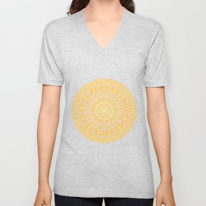 Mandala 13 / 1 yellow Citrine V Neck T Shirt
