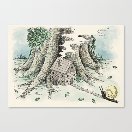 'A Visitor' (Colour) Canvas Print