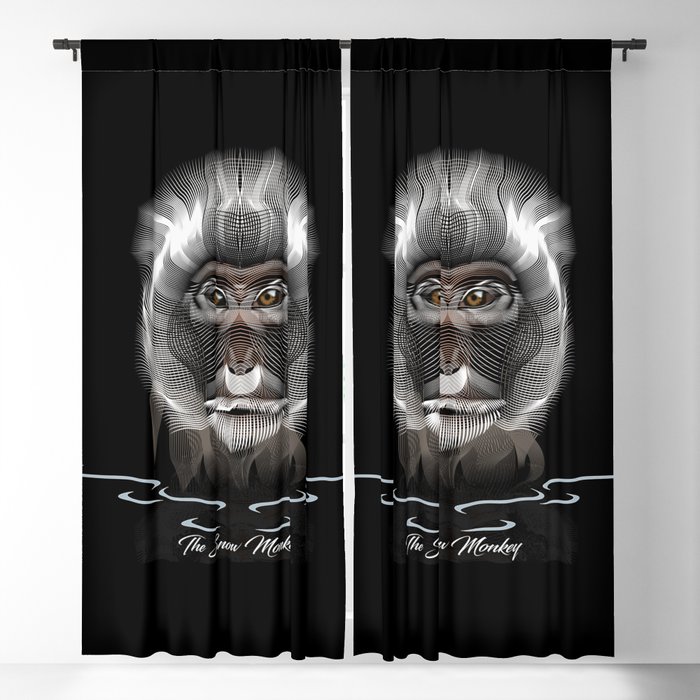 Snow Monkey Blackout Curtain