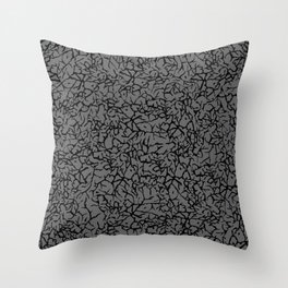 Elephant print_Grey Throw Pillow