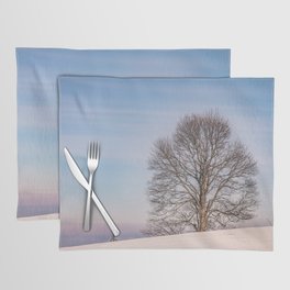 The lonely tree on a winter day Placemat