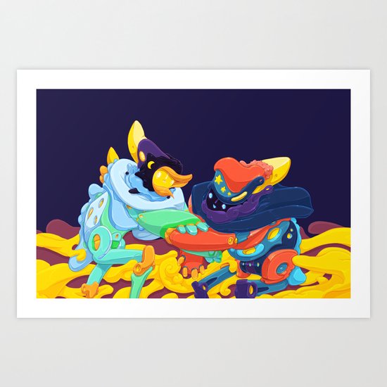 Moon & Stars Art Print