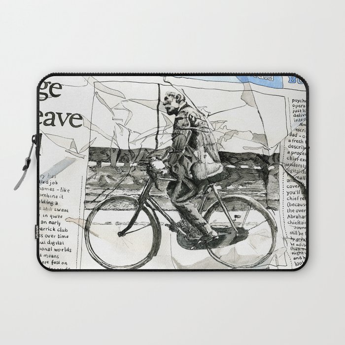 CP Scott on a Bicycle Laptop Sleeve