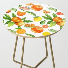 Tropical Orange Garden Side Table