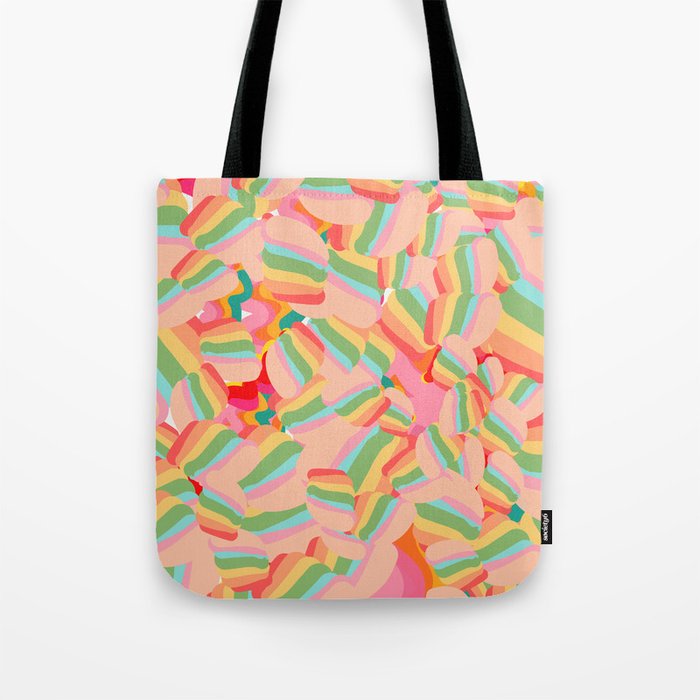 Bubblegum Pop Art Colorful Pattern Design Tote Bag