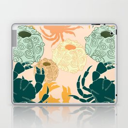 Sea theme tropical crab and shells Laptop Skin