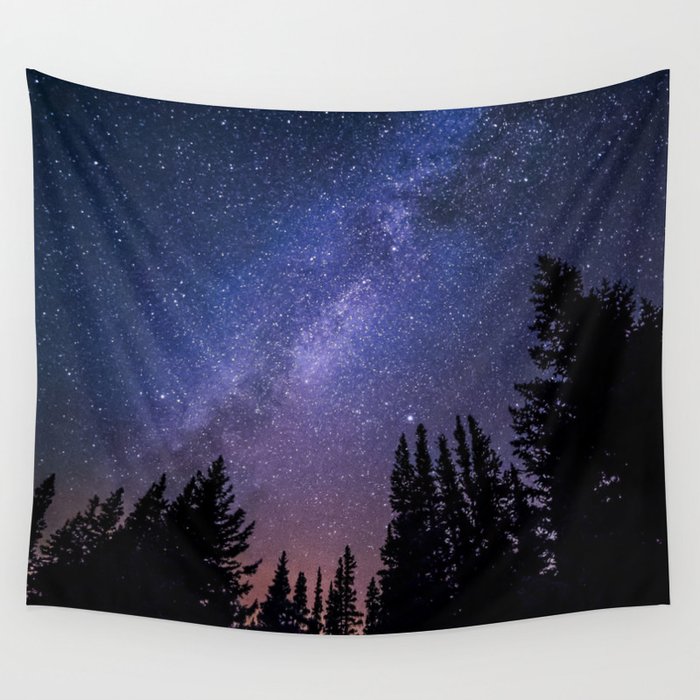 Trees and Stars Wall Tapestry