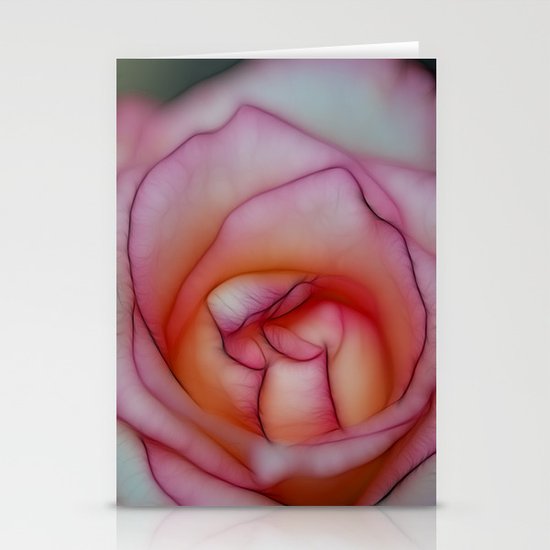 Radiant Rose Stationery Cards